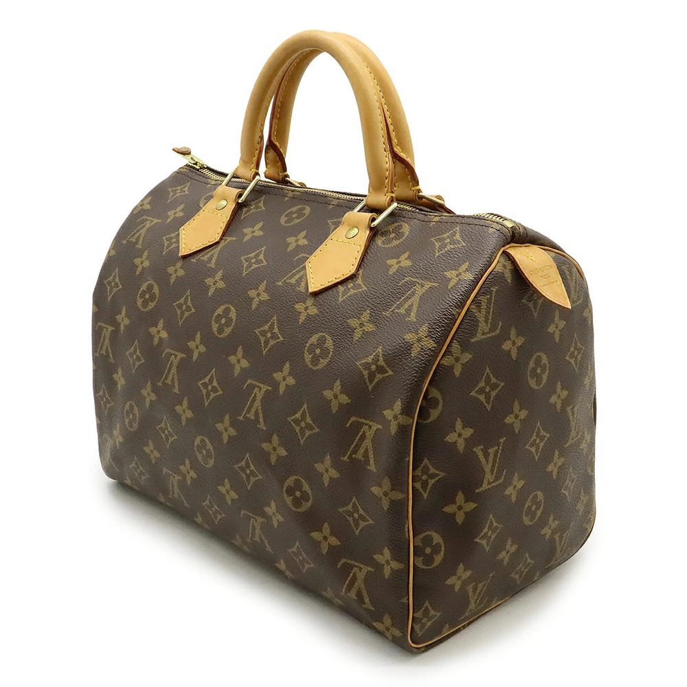 Louis Vuitton Speedy Handbag Bag Monogram Boston Brown